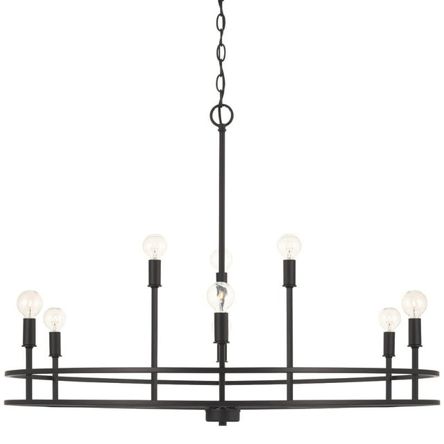 Capital Lighting 448791 Fuller 9 Light 35" Wide Ring Chandelier - Black