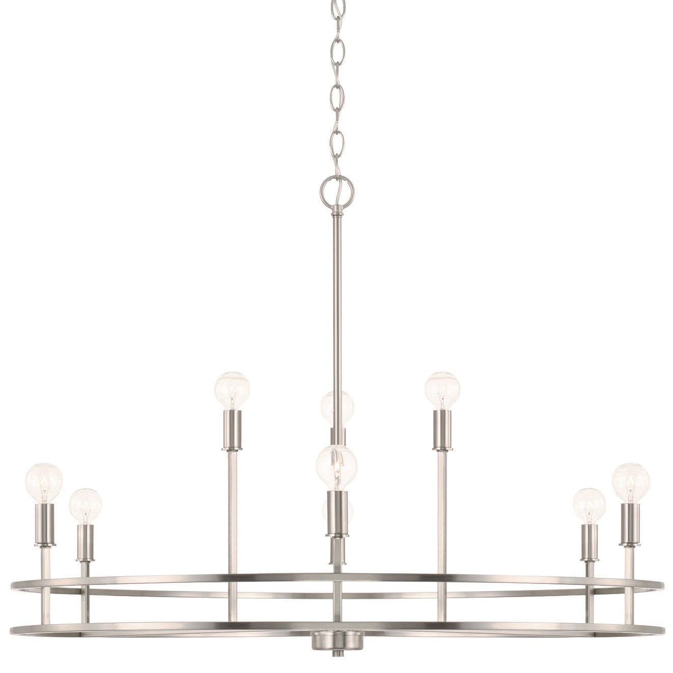 Capital Lighting 448791 Fuller 9 Light 35" Wide Ring Chandelier - Nickel