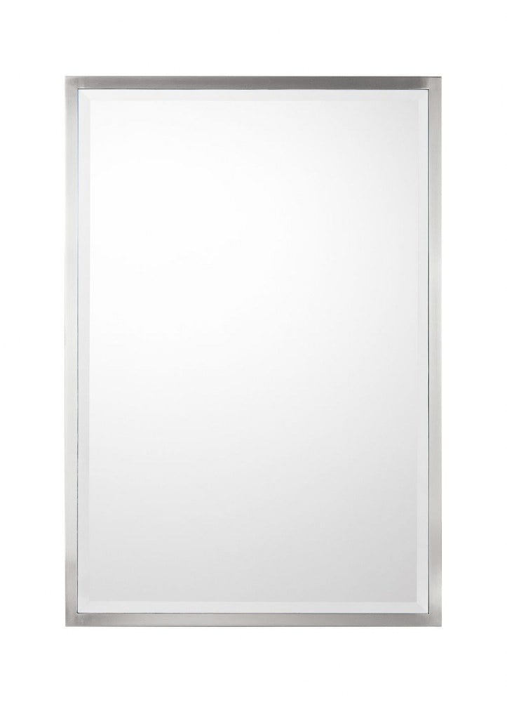 38 Inch Rectangular Decorative Mirror In Modern Style 26 High By 38 Wide-Brushed Nickel Finish Capital Lighting M382656