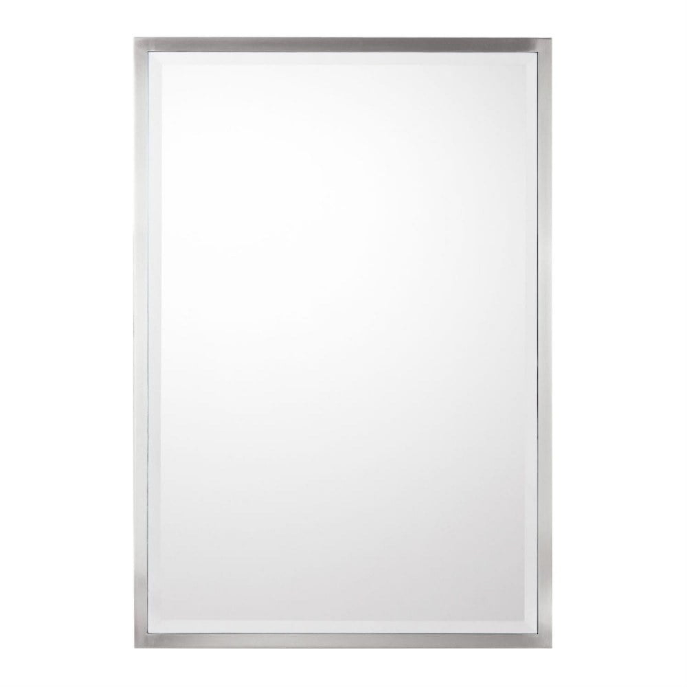 38 Inch Rectangular Decorative Mirror In Modern Style 26 High By 38 Wide-Brushed Nickel Finish Capital Lighting M382656