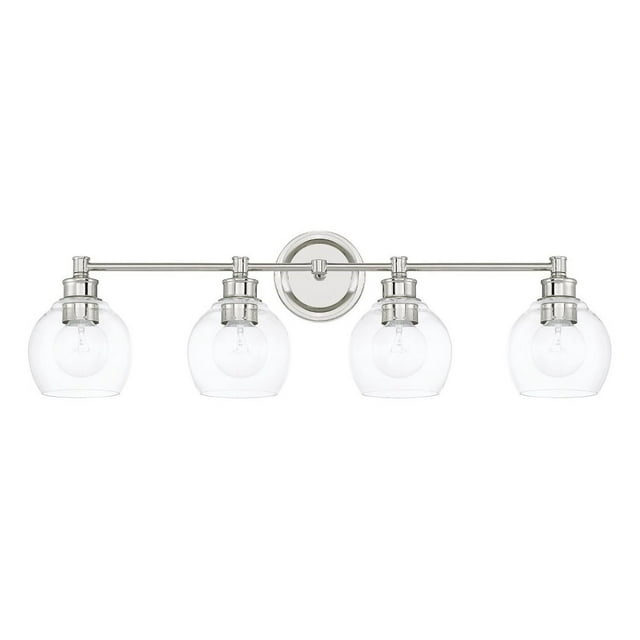 Capital Lighting 121141-426 Mediados de Siglo 4 Luces 32" de Ancho Tocador de Baño - Níquel