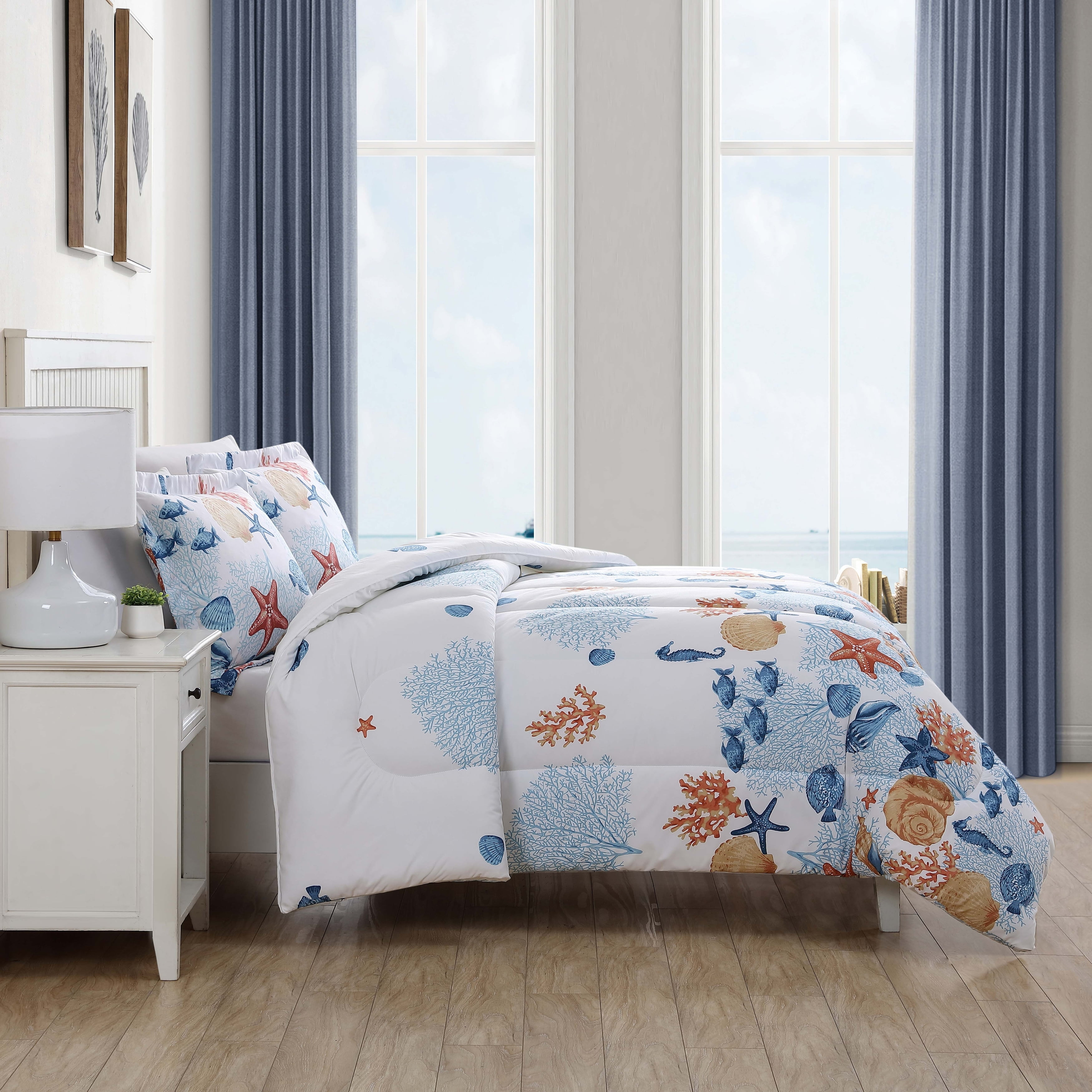 Caribbean Joe  3PC Comforter Set Full - Queen - Seashells