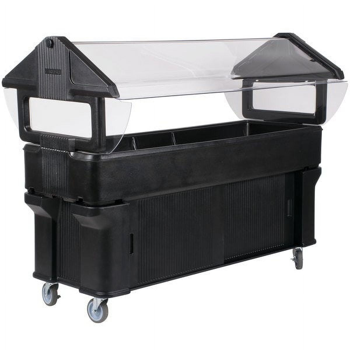 Carlisle 661103 Black 6' "Six Star" Portable Food / Salad Bar with Storage Base