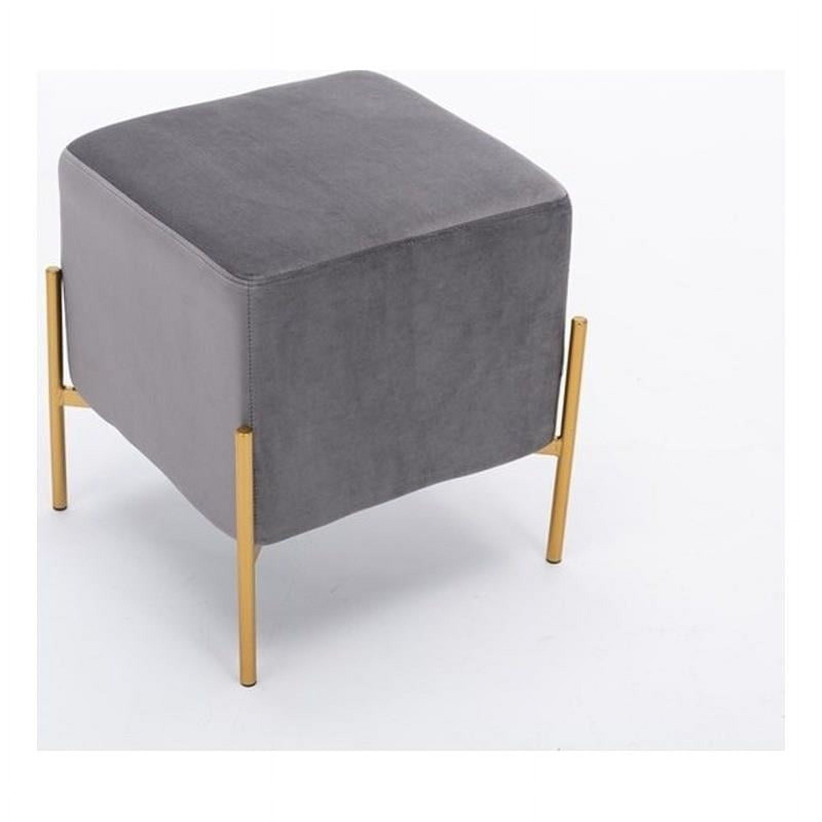Carolina Classics Adadon Upholstered Accent Stool/Footrest in Gray
