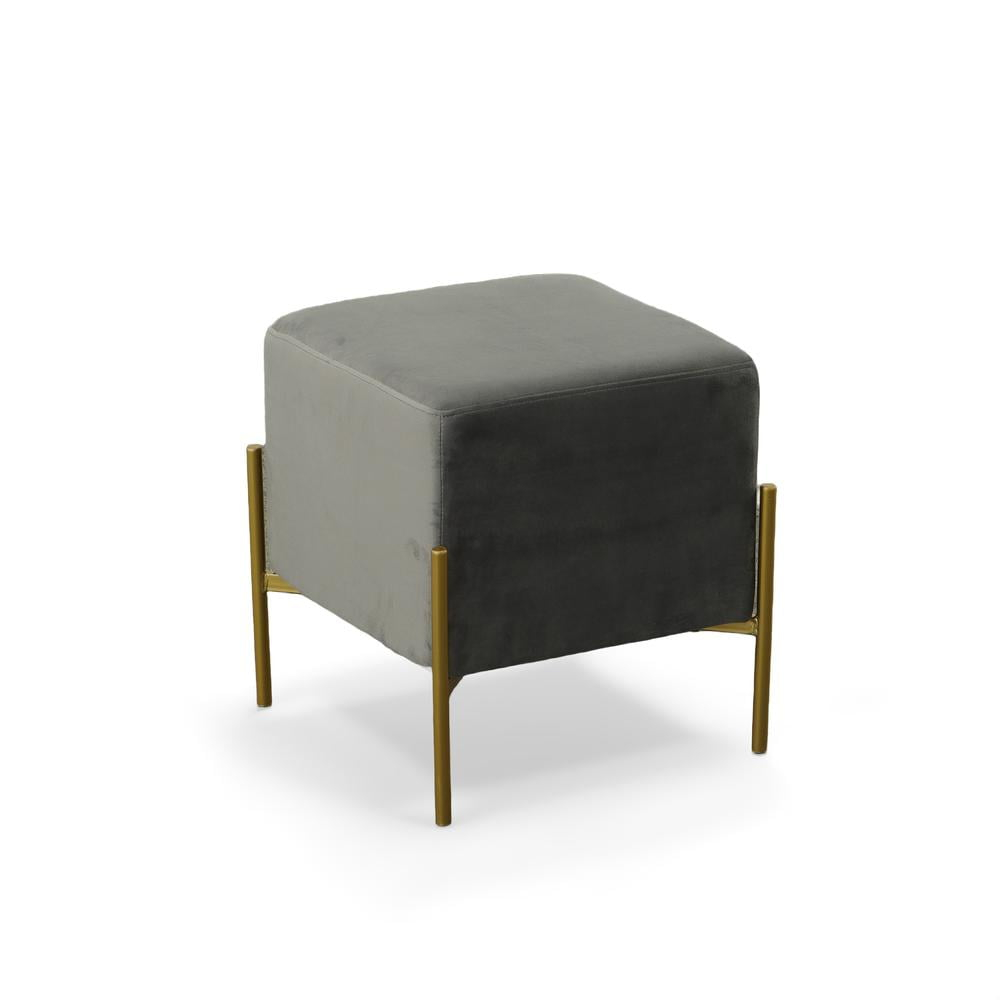 Carolina Classics Adadon Upholstered Accent Stool/Footrest in Gray