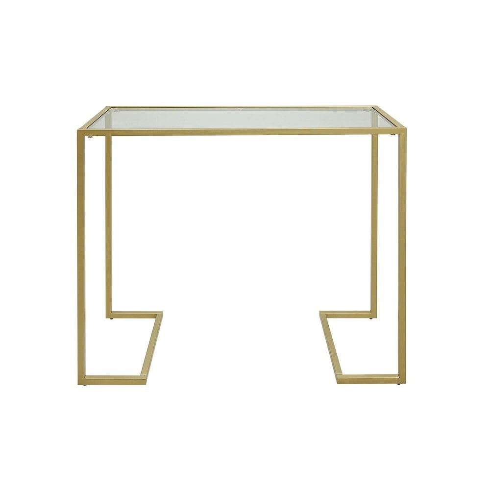Carolina Living Thatcher Glass Top Console Gold