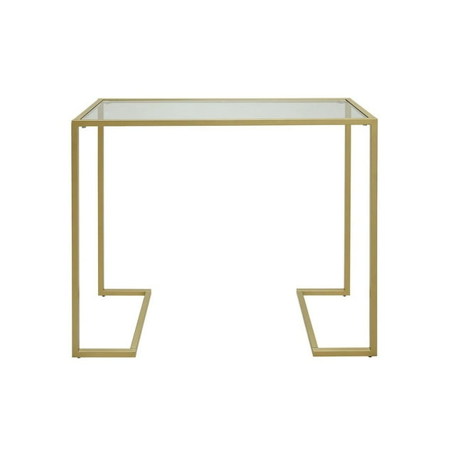 Carolina Living Thatcher Glass Top Console Gold