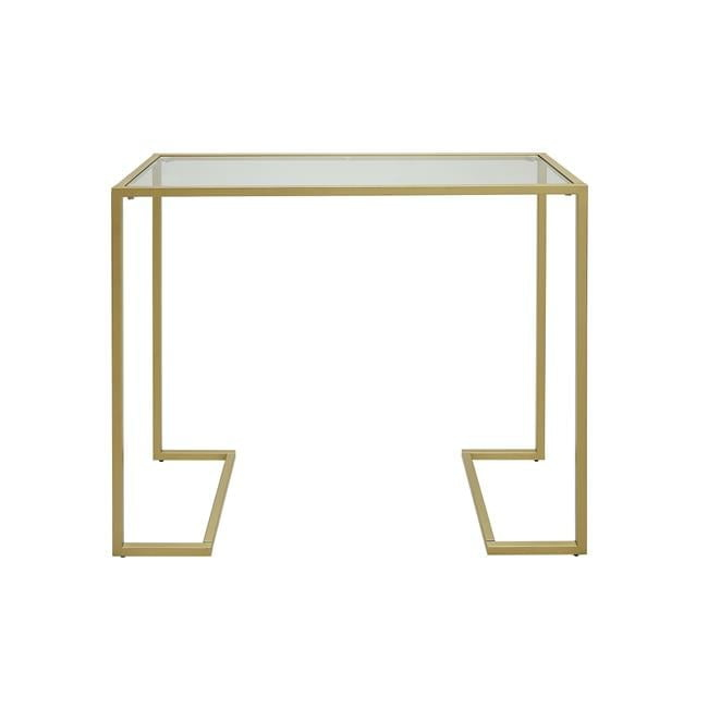 Carolina Living Thatcher Glass Top Console Gold