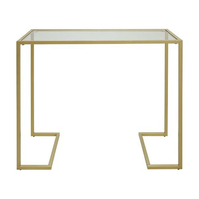 Carolina Living Thatcher Glass Top Console Gold