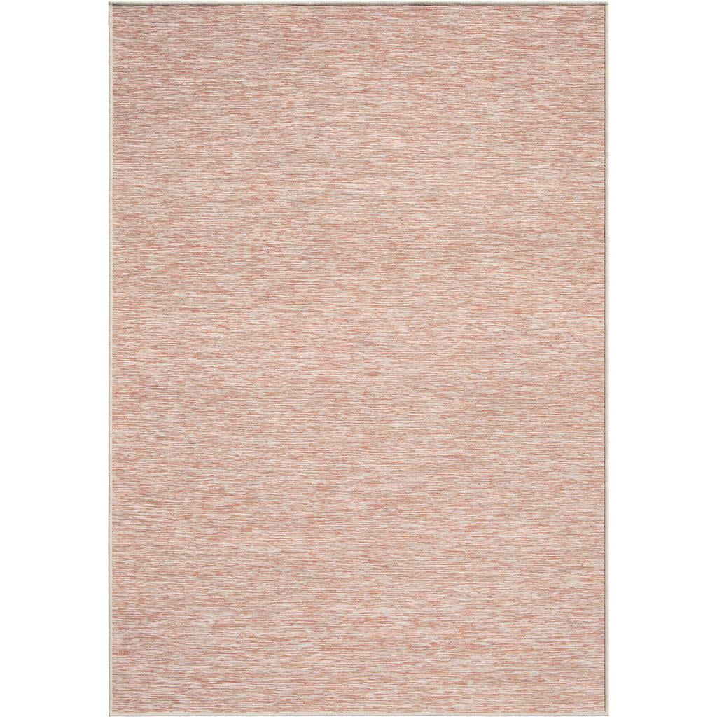 Carolina Weavers High-Lo Subtle Solid Indoor/Outdoor Area Rug 5'2"x7'6" - Orange