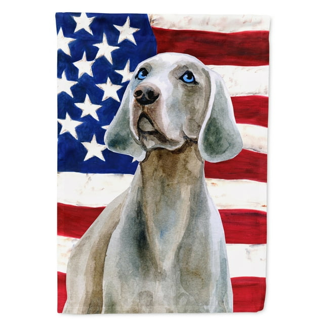 Carolines Treasures BB9674GF Weimaraner Patriotic Flag Garden Size  Small multicolor