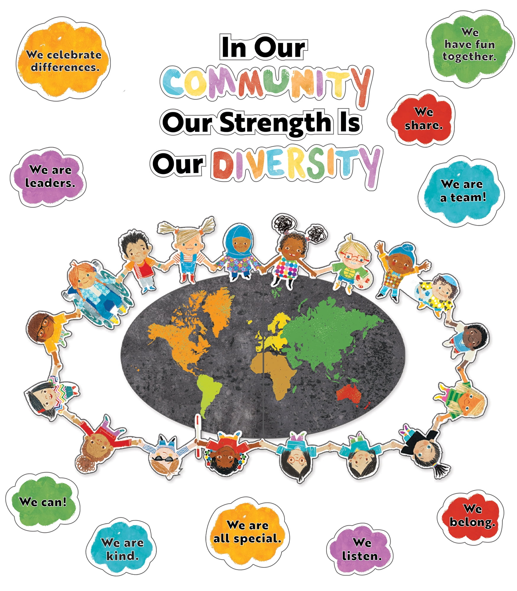 Frank Schaffer Publications/Carson Dellosa Publications All Are Welcome Our Strength Is Our Diversity Bulletin Board Set
