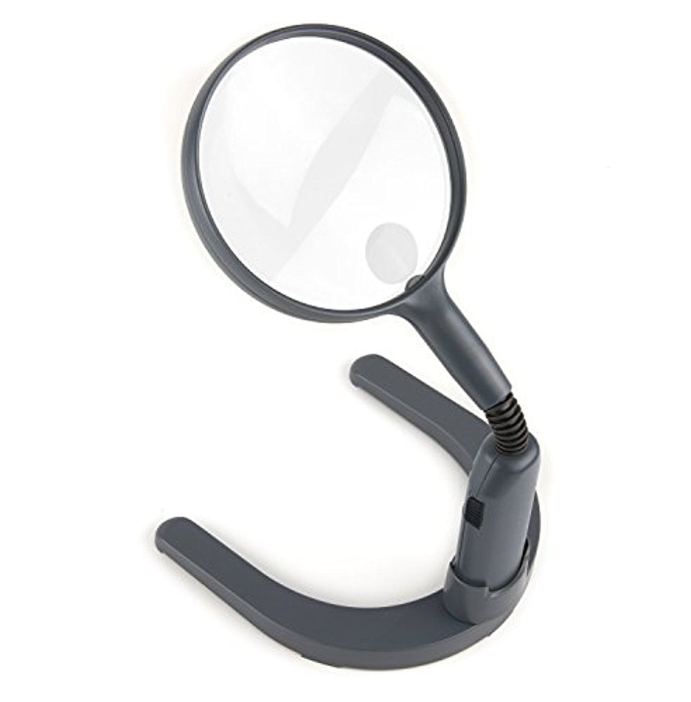 Carson MagniLamp Magnifying Glass with Light, Handsfree or Handheld Magnifier with Flexible Gooseneck for Reading, Crafts, Soldering, Jewelry & Hobbies (GN-55)