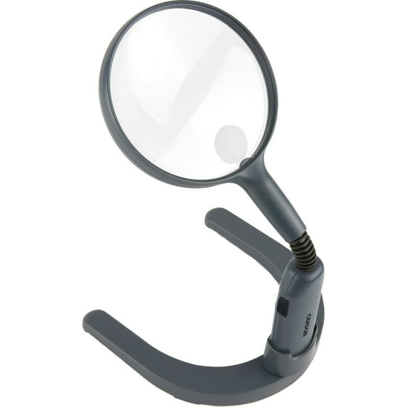 Carson MagniLamp Magnifying Glass with Light, Handsfree or Handheld Magnifier with Flexible Gooseneck for Reading, Crafts, Soldering, Jewelry & Hobbies (GN-55)