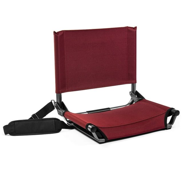 Cascade Mountain Tech Extra-Wide Stadium Seat for Bleachers, Maroon