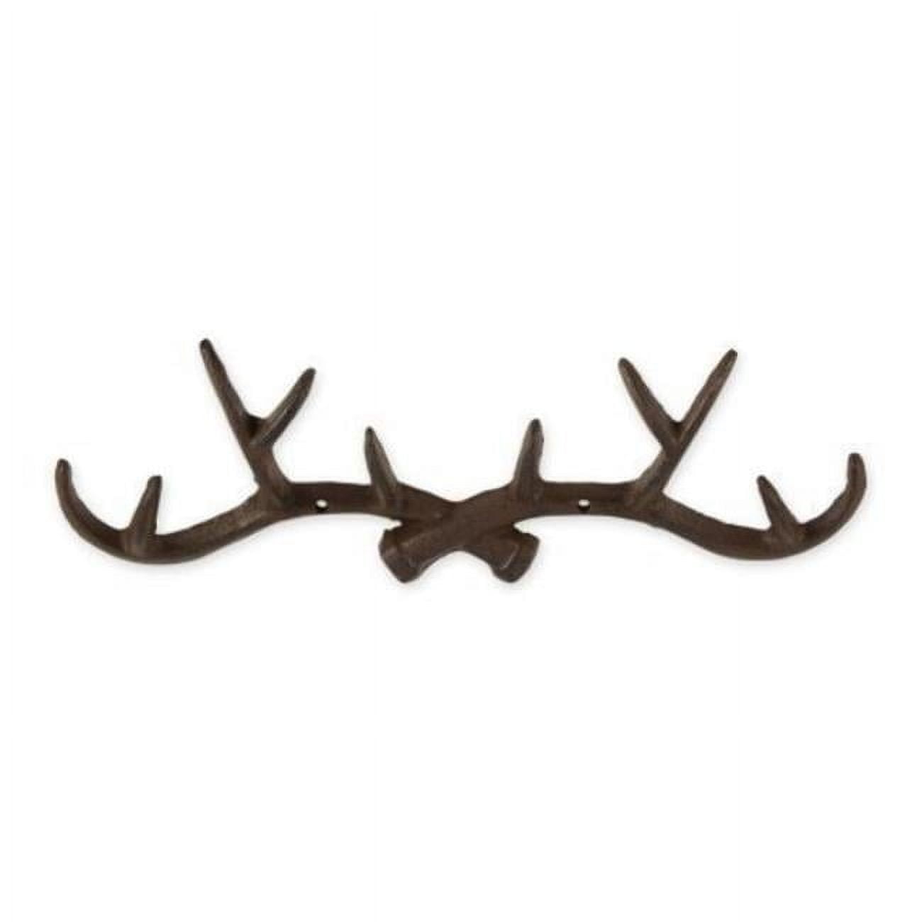 Cast Iron Antler Wall Hook, Brown