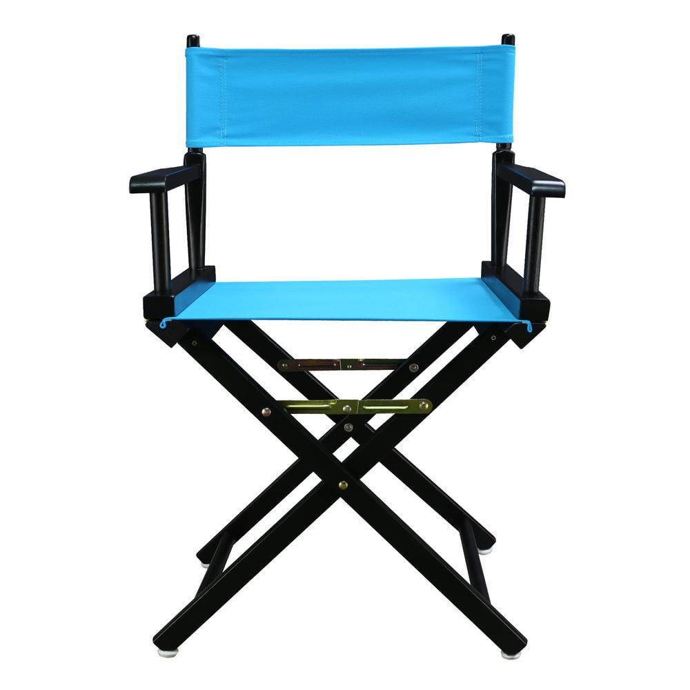 Casual Home 18" Director's Chair Black Frame-Turquoise Canvas