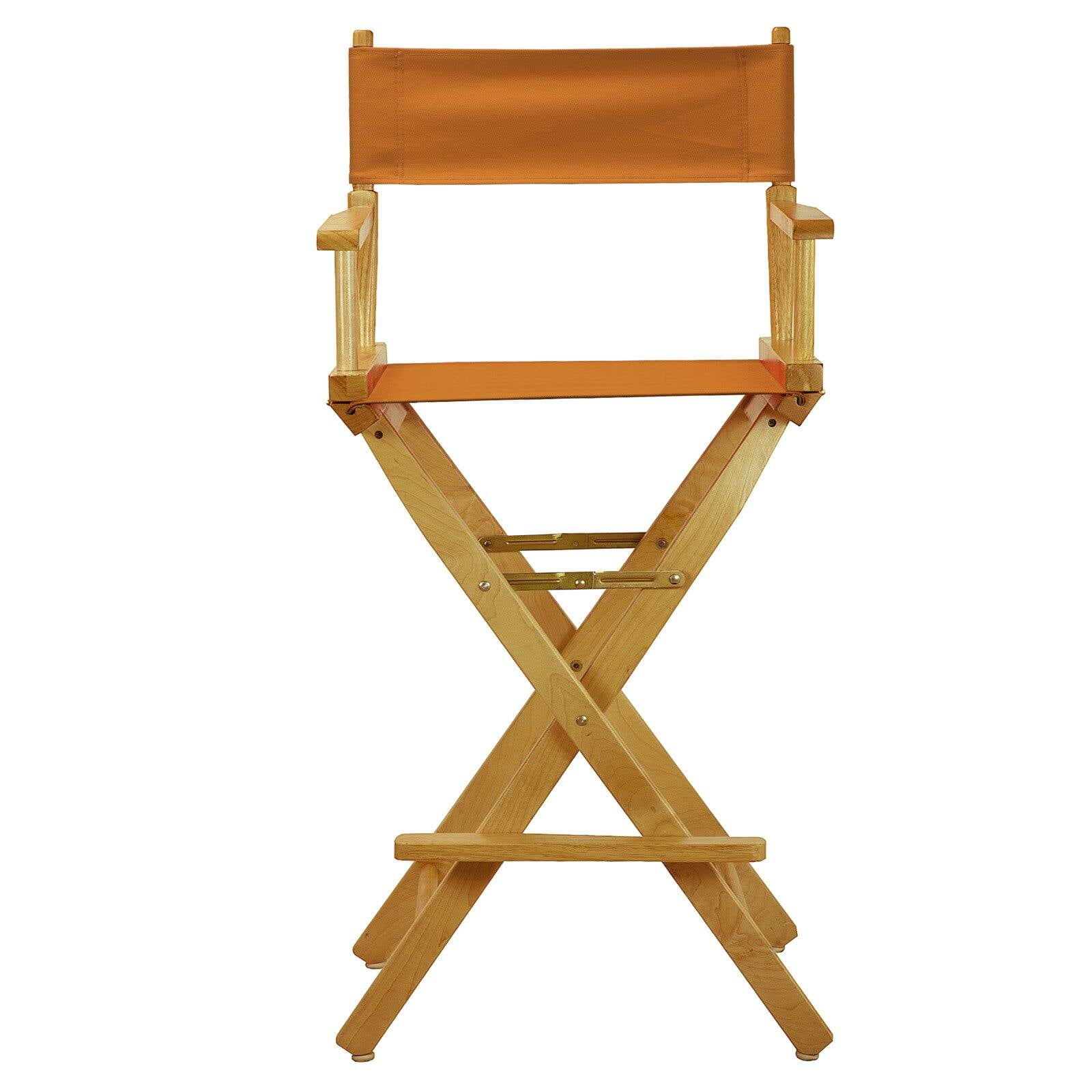 Casual Home 30" Director's Chair Natural Frame-Turquoise Canvas