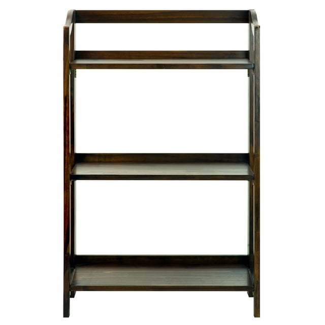 Casual Home Stratford 3-Shelf Folding Bookcase-Warm Brown