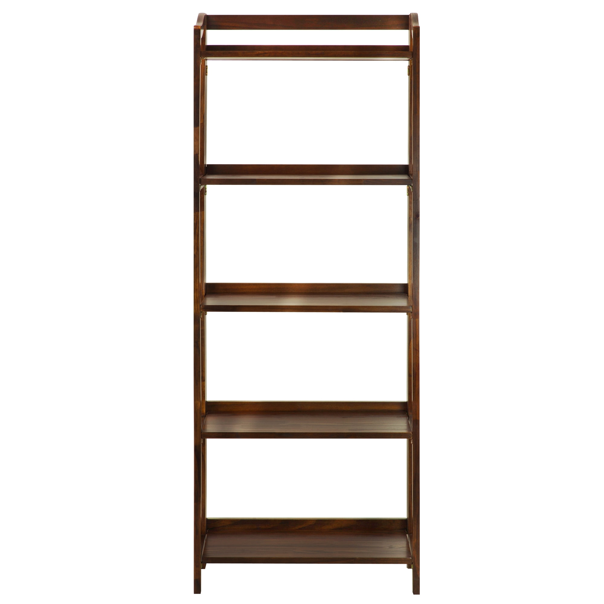 Casual Home Stratford Folding Bookcase-Color:Warm Brown,Size:5-Shelf