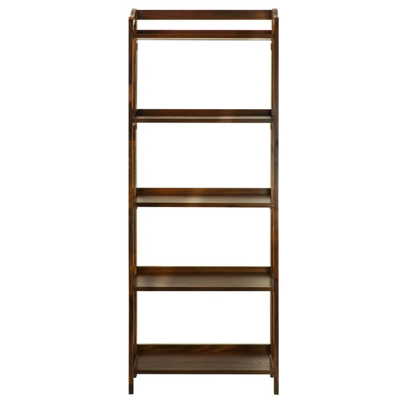 Casual Home Stratford Folding Bookcase-Color:Warm Brown,Size:5-Shelf