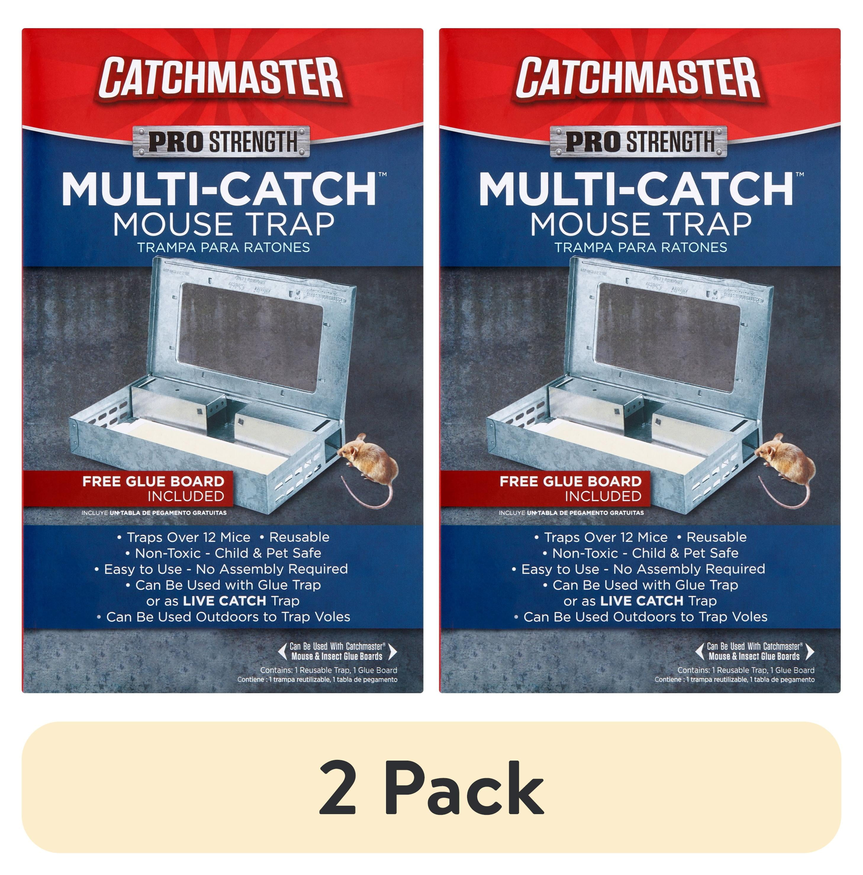 Catchmaster Reusable Solid Pro Series Multi-Catch Mouse Trap - Free Glue Board Included