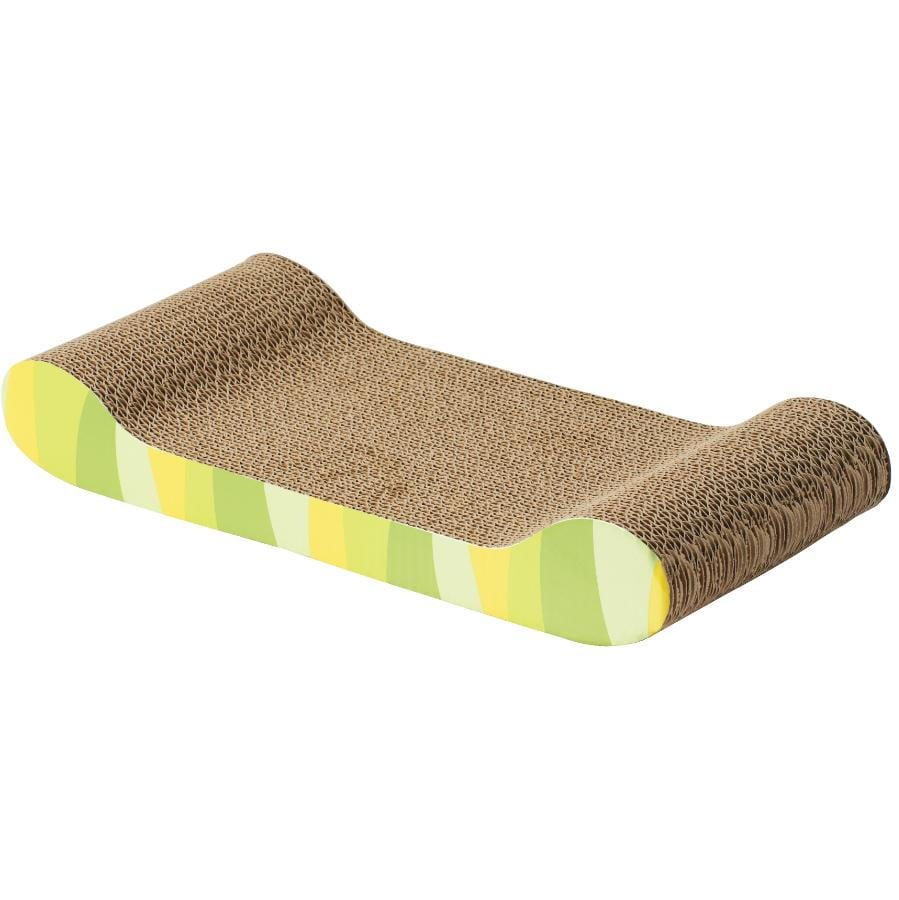 Catit Style Scratcher with Catnip Jungle-Stripe Lounge Cat Scratching Pad