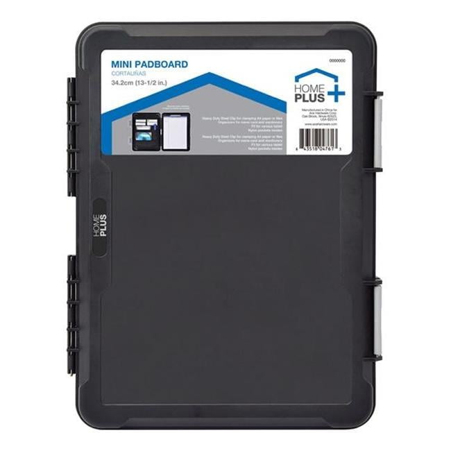 Home Plus Clipboard, Letter Size Plastic, Side Opening Storage