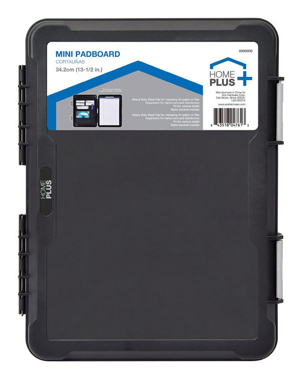Home Plus Clipboard, Letter Size Plastic, Side Opening Storage
