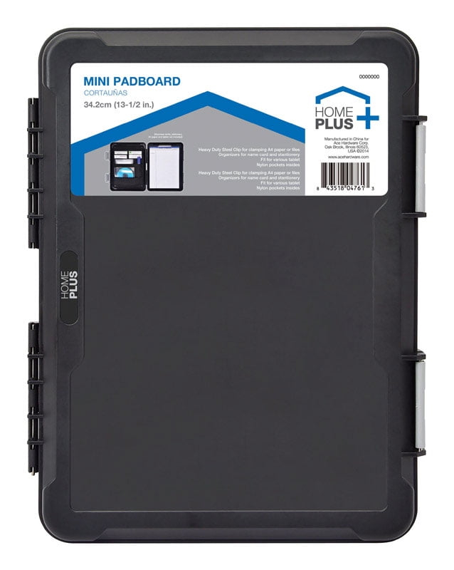 Home Plus Clipboard, Letter Size Plastic, Side Opening Storage