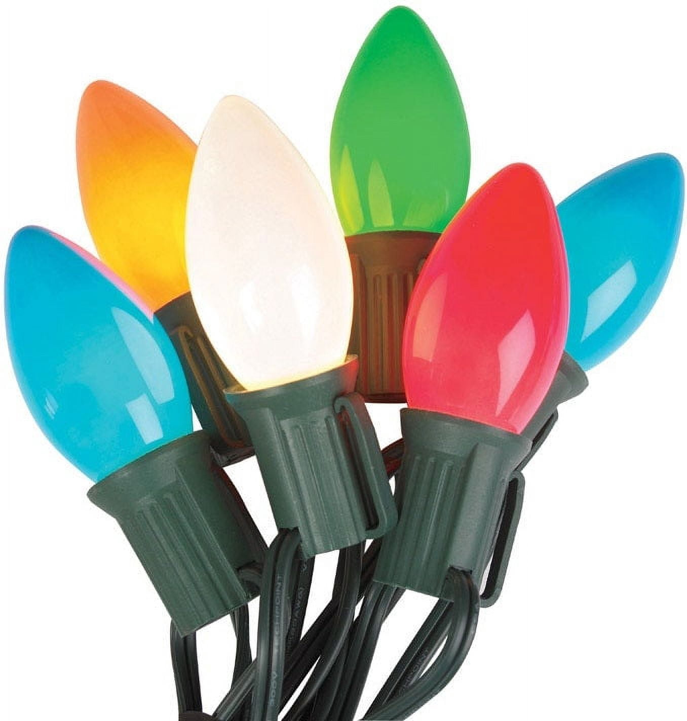 Celebrations Outdoor Light Set 25 Lights Multi-Colored Ceramic Ul Listed
