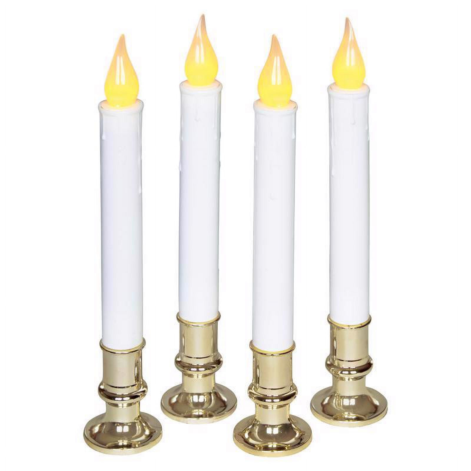 Celebrations LED Golden/White Flickering Candle 9 in. - 4/pack