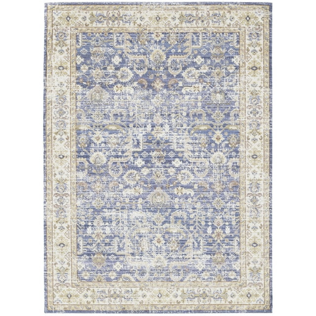 Amer Rug CEN62608 Century Bordered Runner Rug, Lavender Ivory - 2 ft. 6 in. x 8 ft.