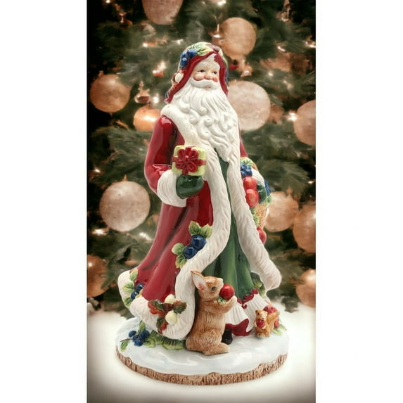 Kevins Gift Shoppe Ceramic Santa Figurine - Fruitful Holiday Collection
