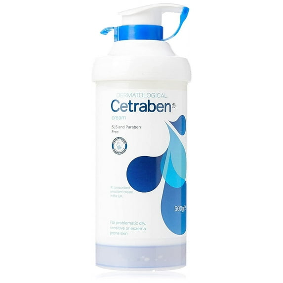 Cetraben Emollient Cream 500g - HYZ01 Moisturizing for Dry Skin, Eczema Relief, Whole Body, Adult Use, 17.6 Ounce
