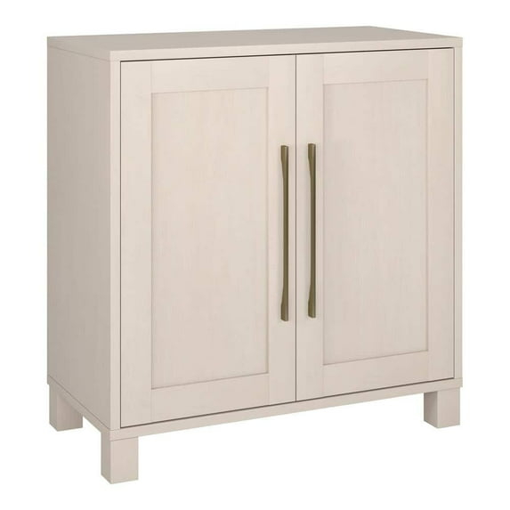 Evelyn&Zoe Tillman 28" Wide Rectangular Accent Cabinet, Alder White