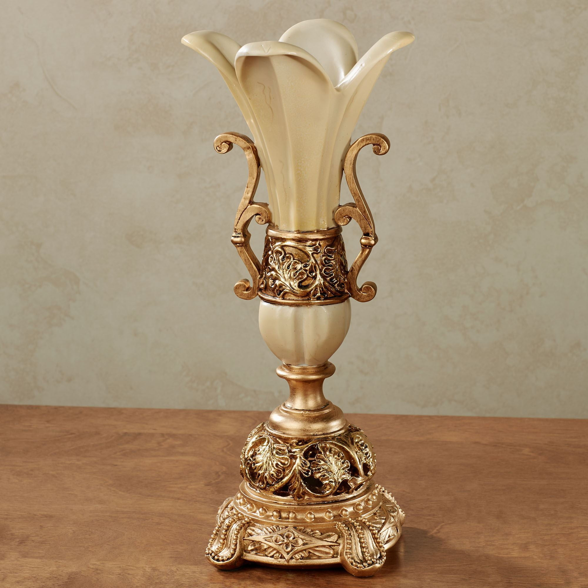Chalmette Table Vase Gold/Ivory Gold/Ivory 7 inch d x 15 inch h
