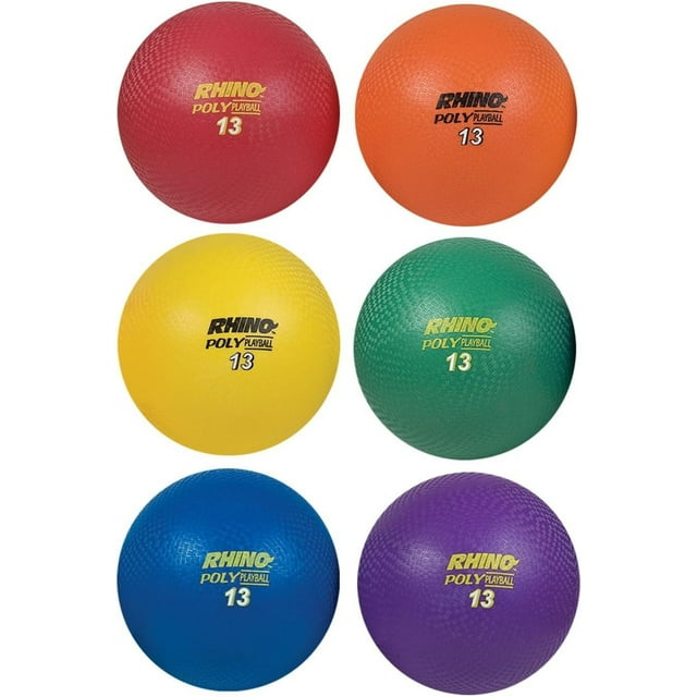 Champion Sports Rhino Poly Playground Ball Set (Multi, 13-Inch Diameter)