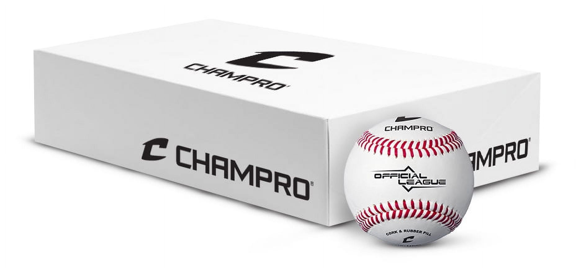 Champro Sports Youth League Baseballs with Leather Cover, Cosmetic Blem, 12 Pack