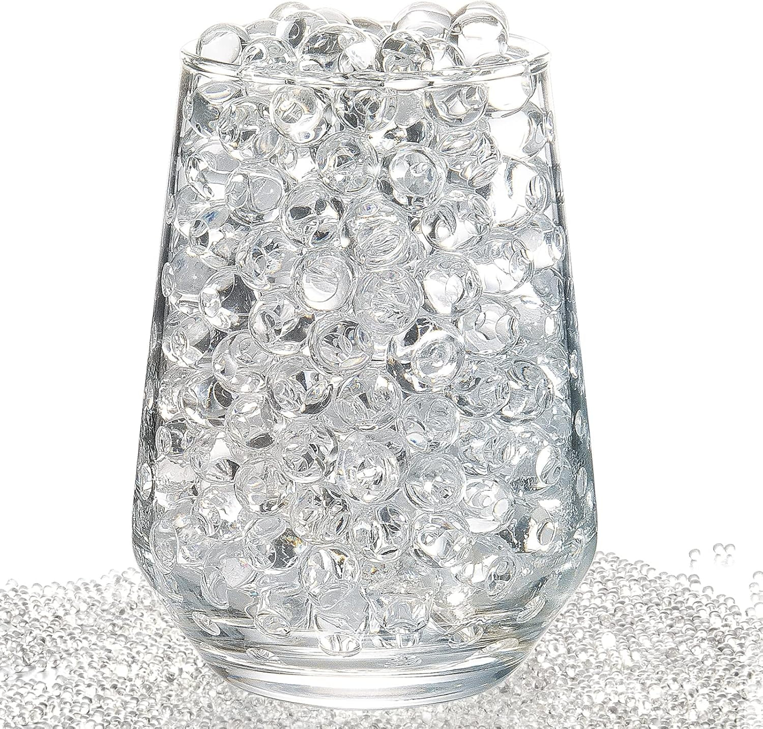 ZTML MS 16000 Pieces Clear Water Gel Jelly Beads, Vase Filler Beads, Non Toxic Water Beads for Soilless Planting, Wedding Centerpiece, Floral Arrangement, Vase Filler (Clear)