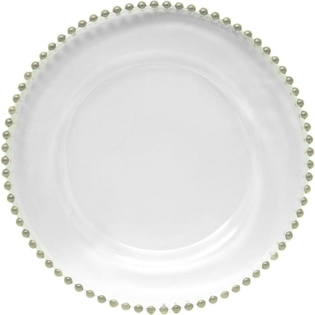 Charge it by Jay Turkish Glass Silver Beaded Charger Plate