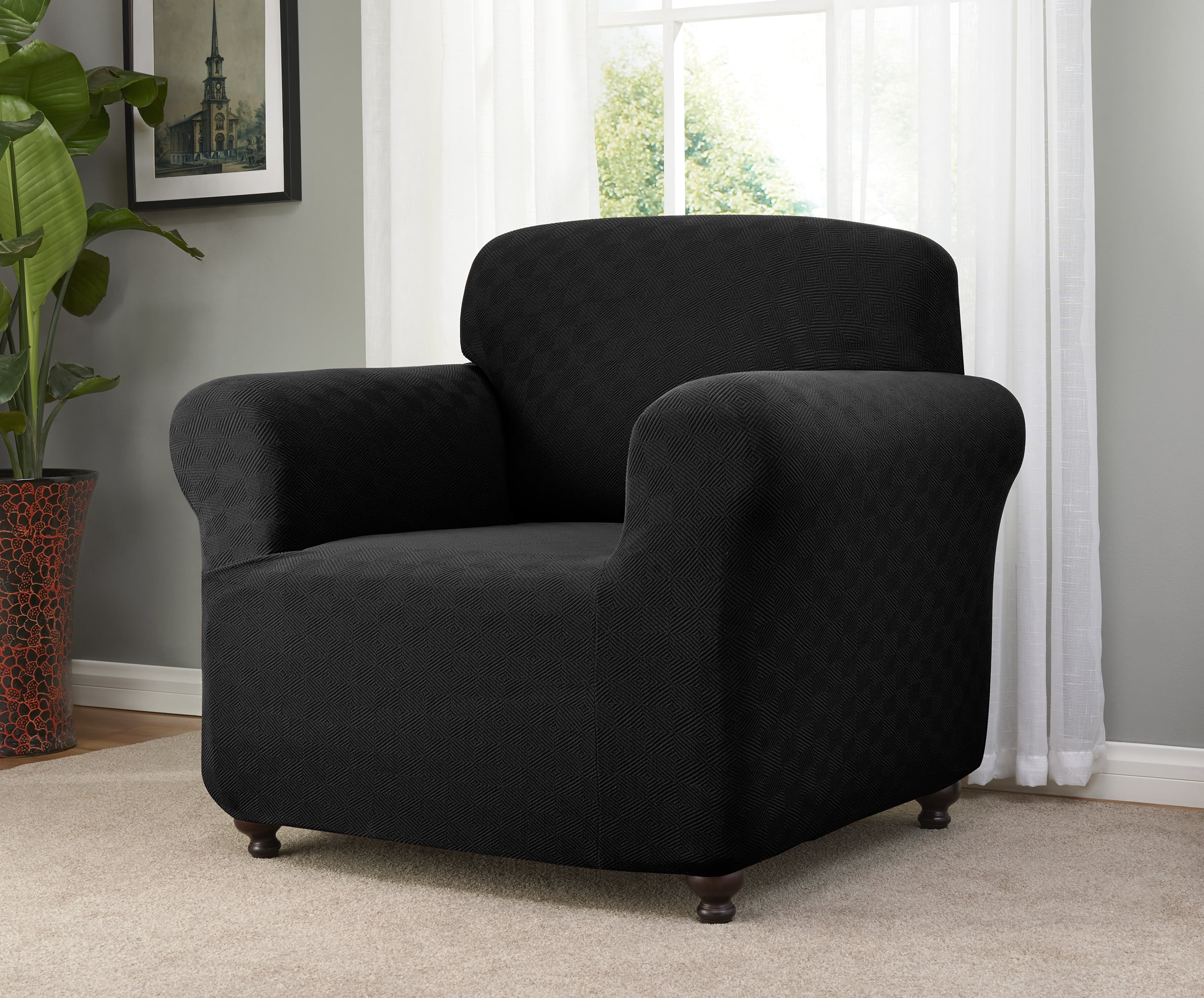Checkerboard Slipcover Chair