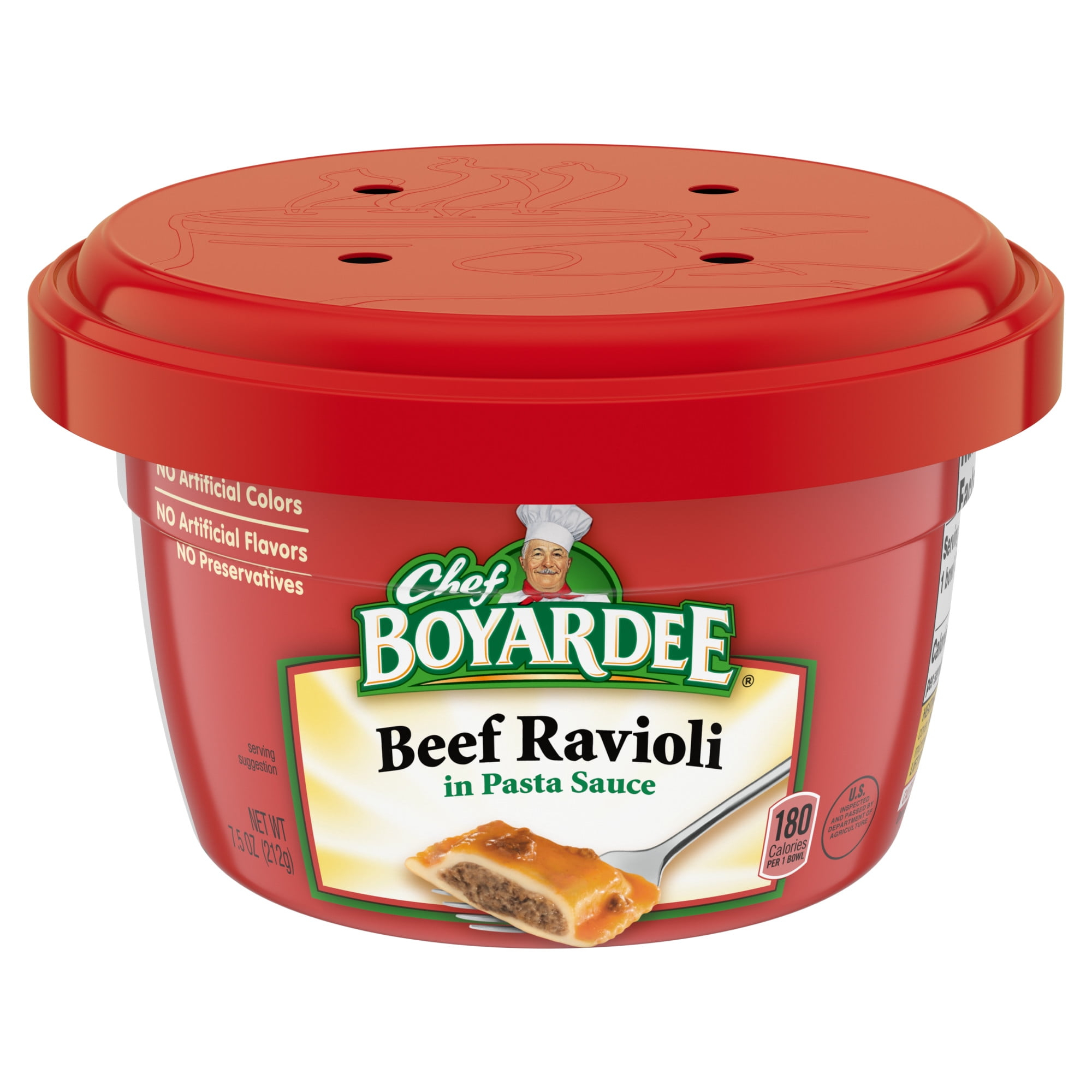Chef Boyardee Beef Ravioli In Tomato & Meat Sauce , 7.5 oz Bowl