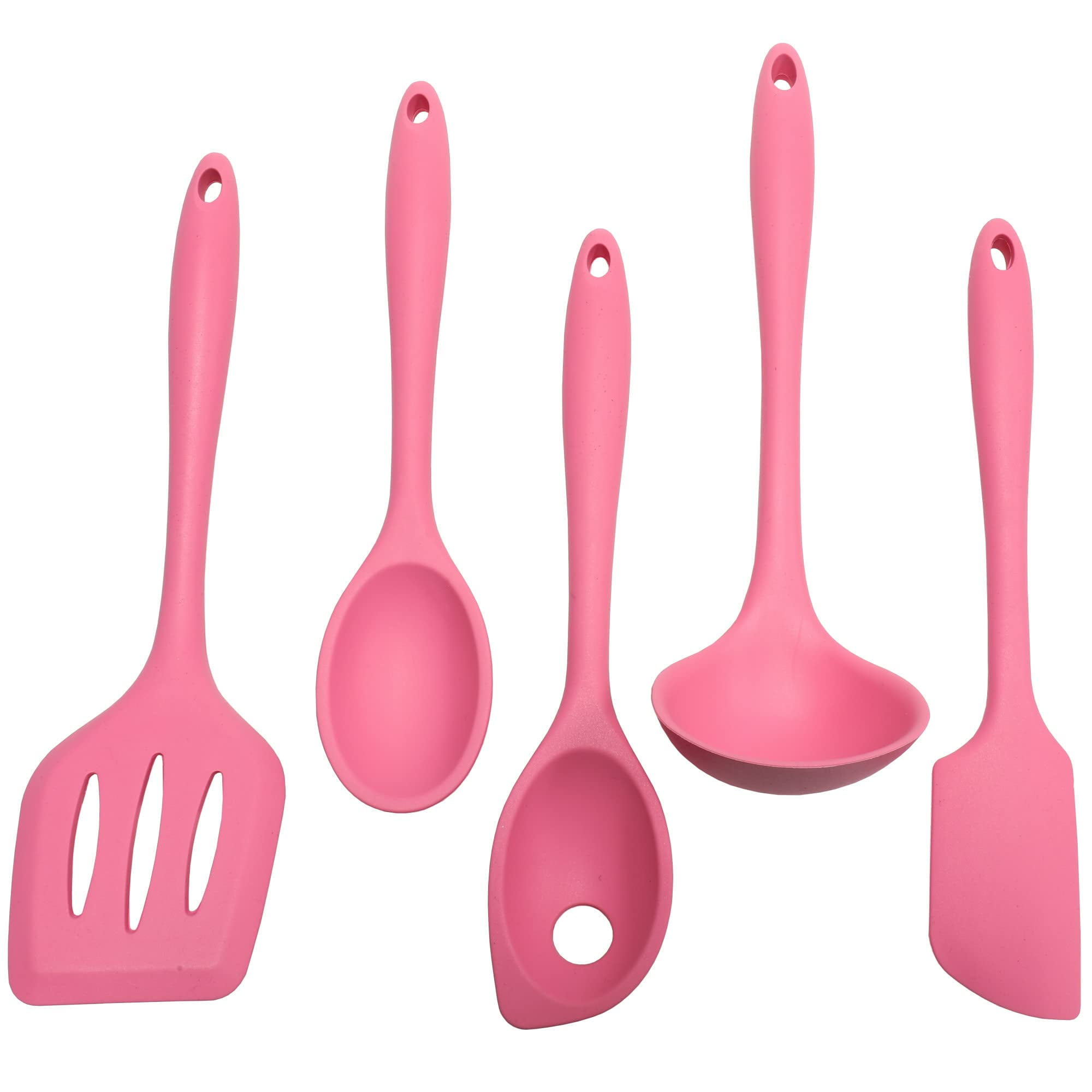 Chef Craft Premium Silicone  Kitchen Tool and Utensil Set
, 5 Piece Set, Pink
