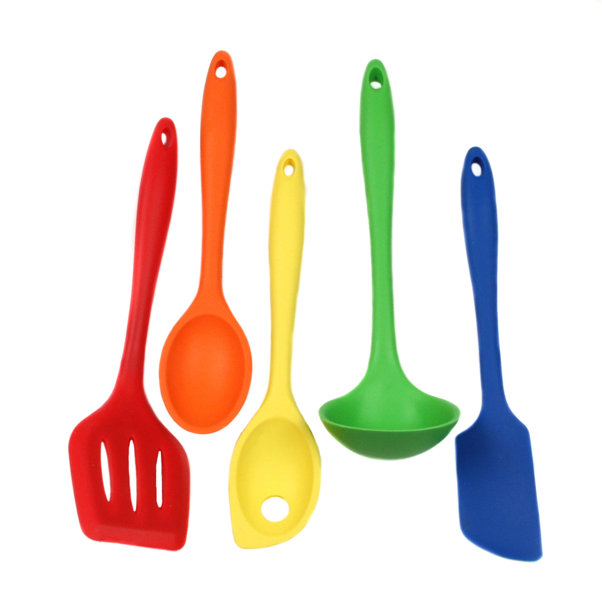 Premium Silicone  Tool and Utensil Set, 5 Piece Set, Assorted