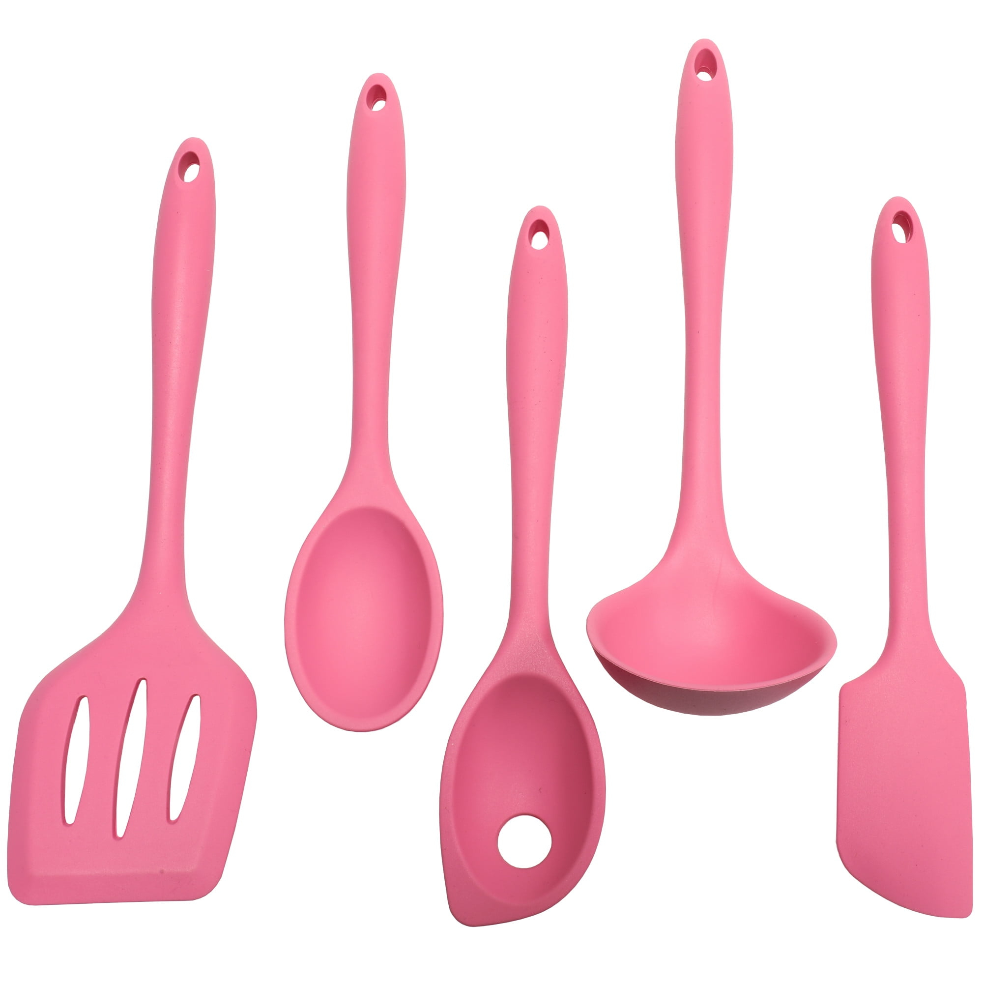 Chef Craft Premium Silicone  Kitchen Tool and Utensil Set
, 5 Piece Set, Pink