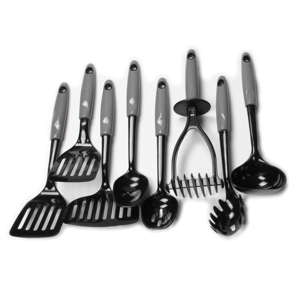 Chef Craft Select Nylon Kitchen Tool and Utensil Set, 8 Piece Set, Gray