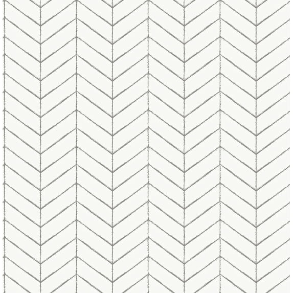 Chesapeake Bison Taupe Herringbone Unpasted Non Woven Wallpaper, 20.5-in by 33-ft, 56.4 sq. ft.