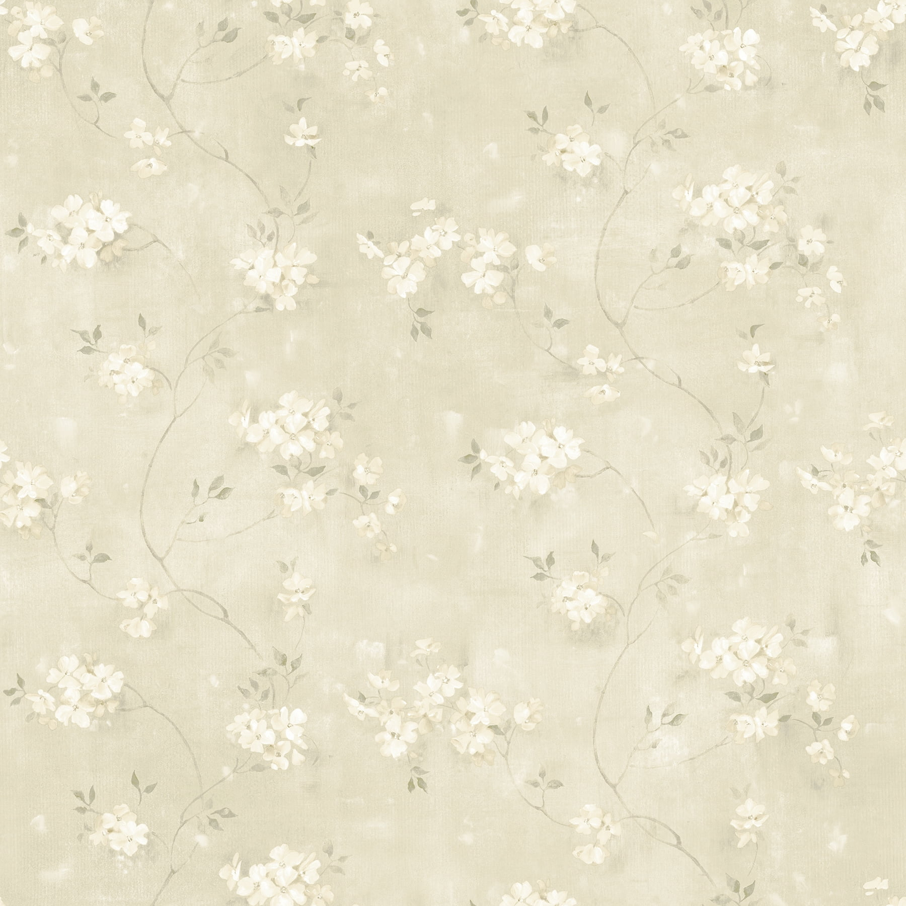 Chesapeake Braham Taupe Floral Trail Wallpaper