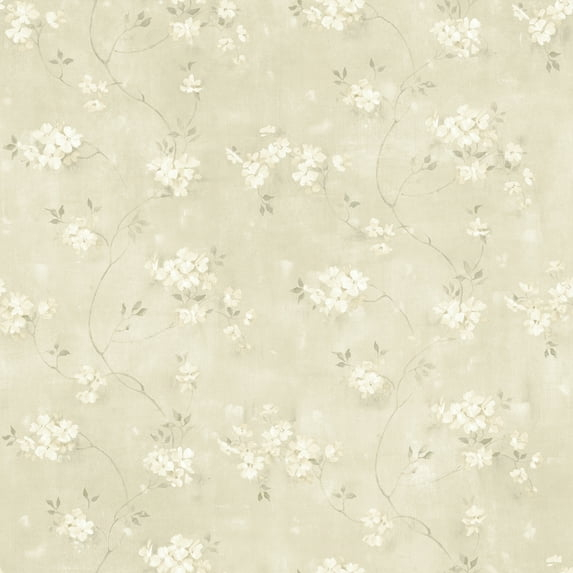 Chesapeake Braham Taupe Floral Trail Wallpaper